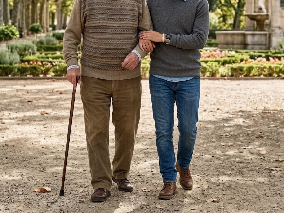 Assistent personal acompanyant una persona gran